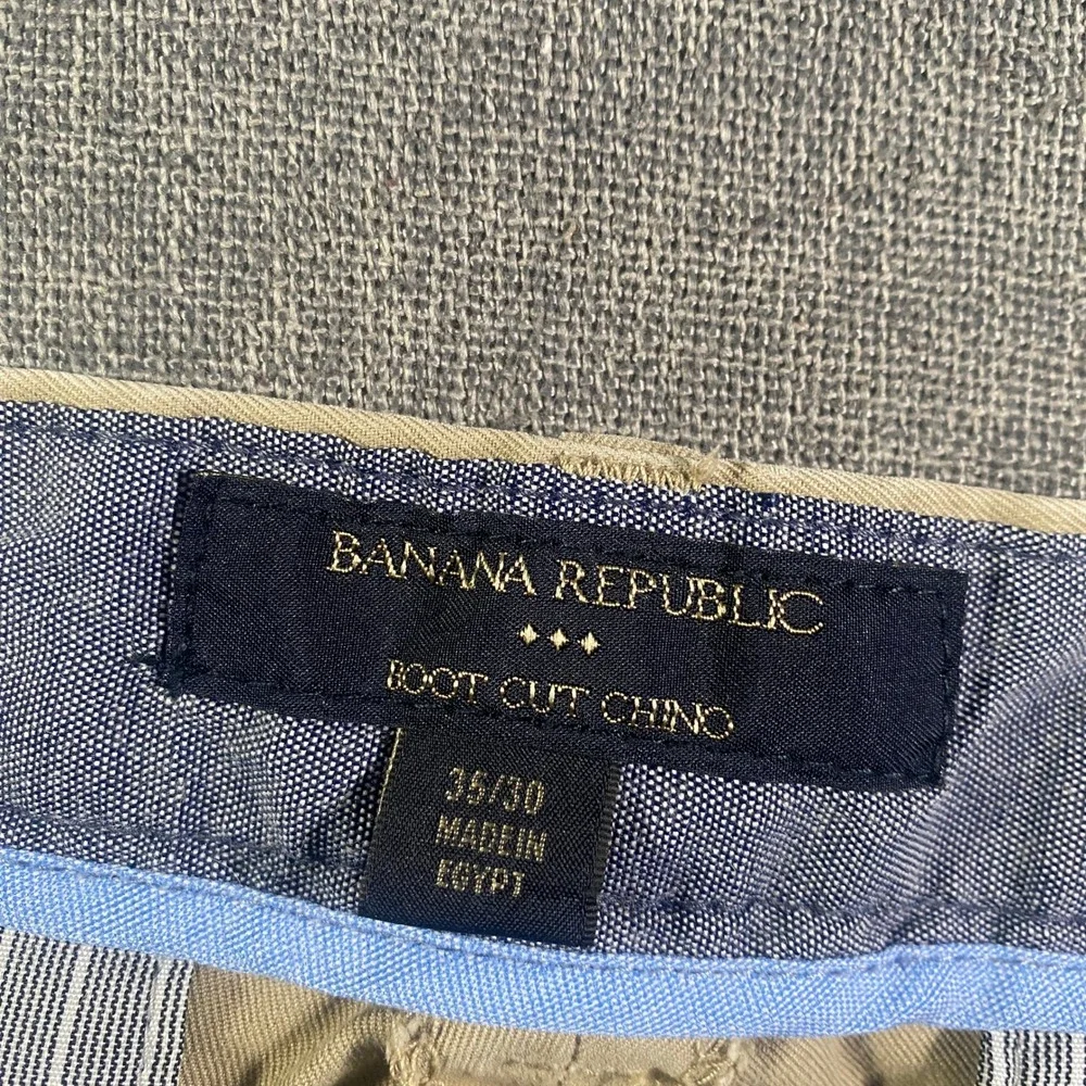 Banana Republic Boot‎ Cut Chinos Mens Khaki Cotton Pants Size 30x30
